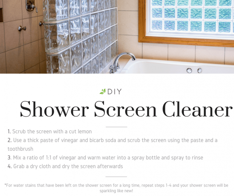 How to clean your shower screen The Naturally Clean Co