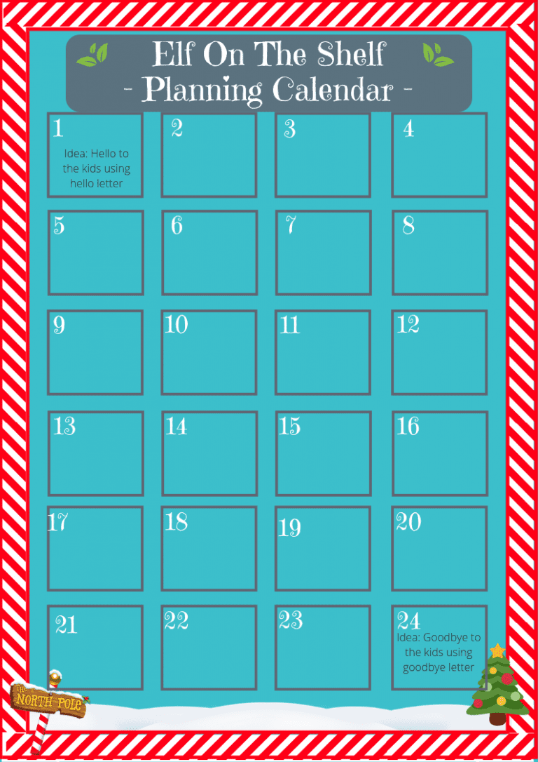Elf On The Shelf Templates The Naturally Clean Co