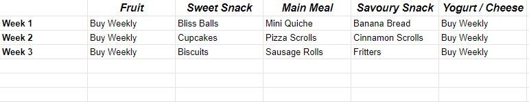 school year meal plan