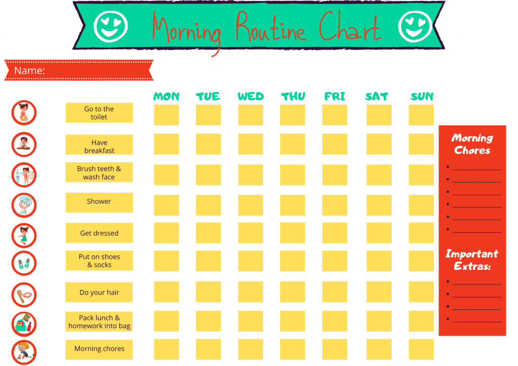 Morning Routine Chart 